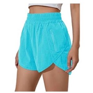 Women's Aqua Blue Athletic Shorts
